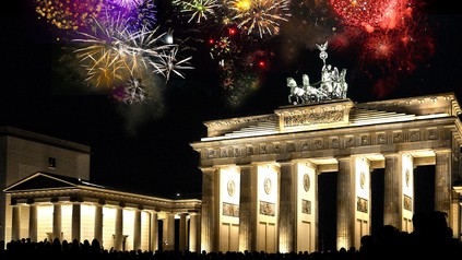 Feuerwerk am Brandenburger Tor in Berlin